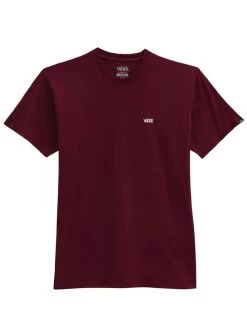 VANS LEFT CHEST LOGO T-SHIRT BURGUNDY