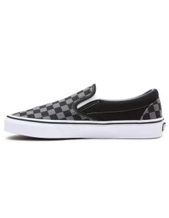 VANS CHECKERBOARD CLASSIC SLIP-ON SHOES BLACK PEWTER -Freedom Wave Shop vans scarpe classic slip on black pewter checkerboard 4