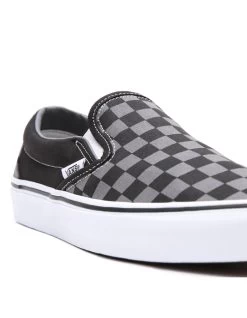 VANS CHECKERBOARD CLASSIC SLIP-ON SHOES BLACK PEWTER -Freedom Wave Shop vans scarpe classic slip on black pewter checkerboard 7