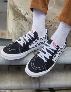 VANS SK8-LOW RACING BLACK CHECKERBOARD SHOES -Freedom Wave Shop vans scarpe sk8 low black checkerboard 7