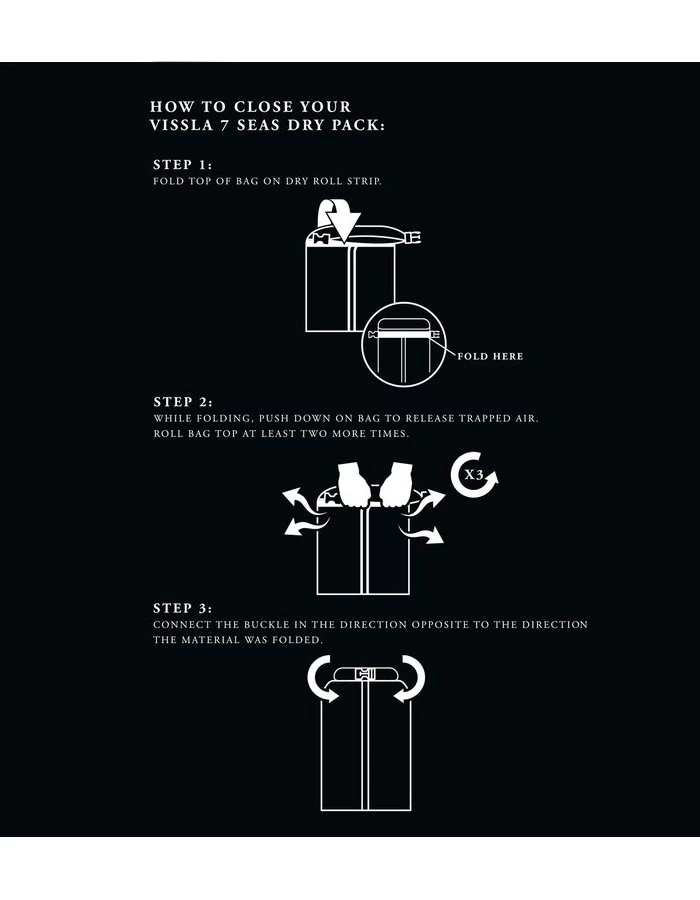 VISSLA 7 SEAS 35L DRY BACKPACK DARK DENIMMIDNIGHT - Image 3