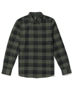 VOLCOM CADEN PLAID SHIRT BLACK