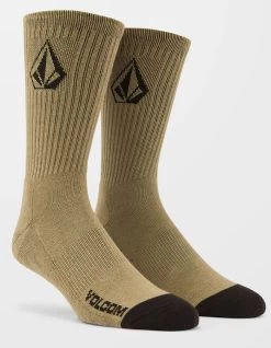 VOLCOM FULL STONE SOCKS WHITE 3 PACK AGAVE -Freedom Wave Shop volcom full stone calzini pacco da 3 agave 3