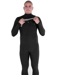 VOLCOM MODULATOR 4/3MM CHEST ZIP WETSUIT BLACK -Freedom Wave Shop volcom muta modulator 4 3 chest zip black 5