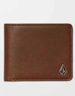 VOLCOM SLIM STONE S WALLET BROWN