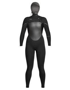 XCEL 5/4 WOMENS AXIS X HOODED WETSUIT BLACK